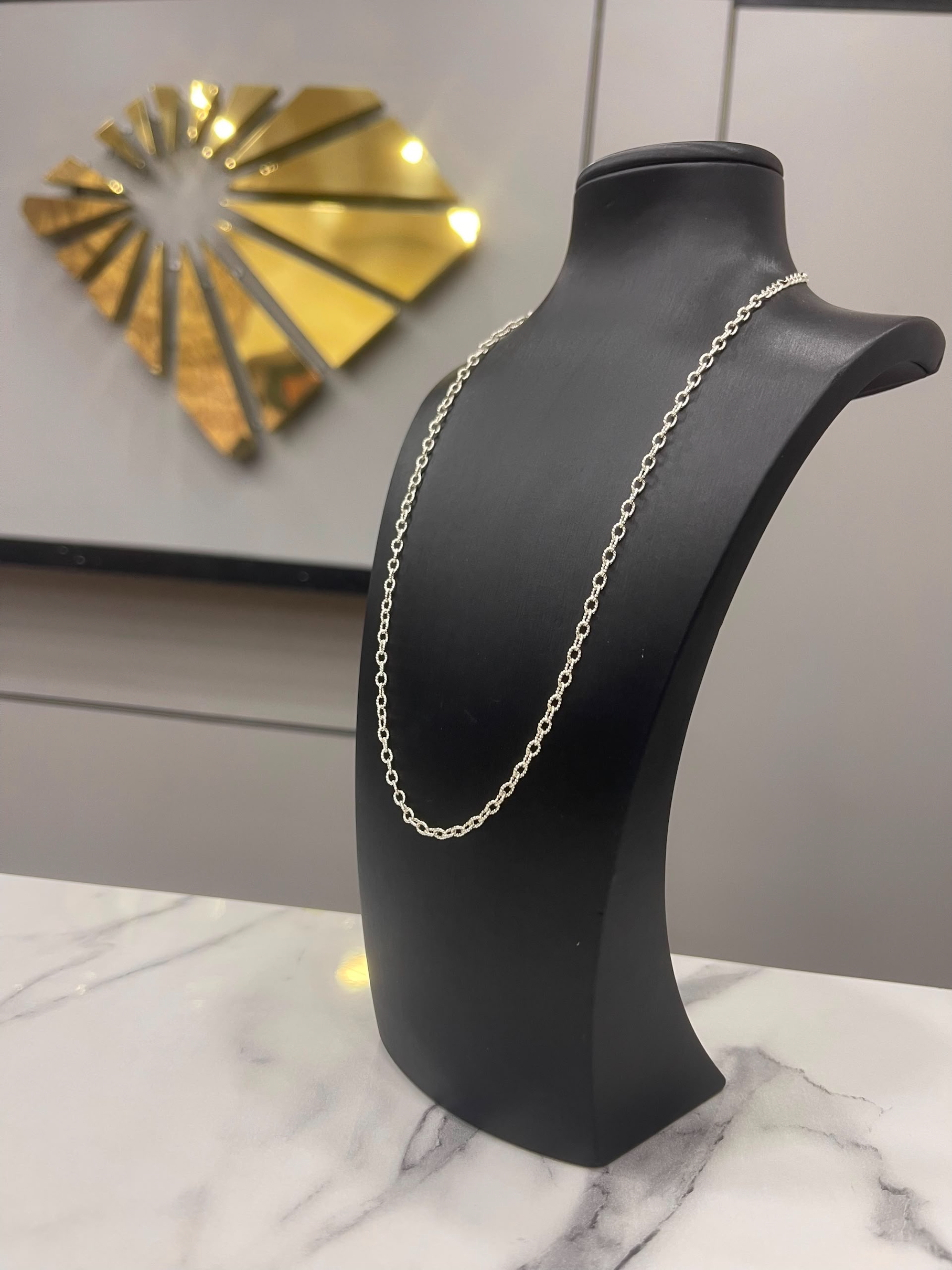 Cadena Tejido Rolo en Plata