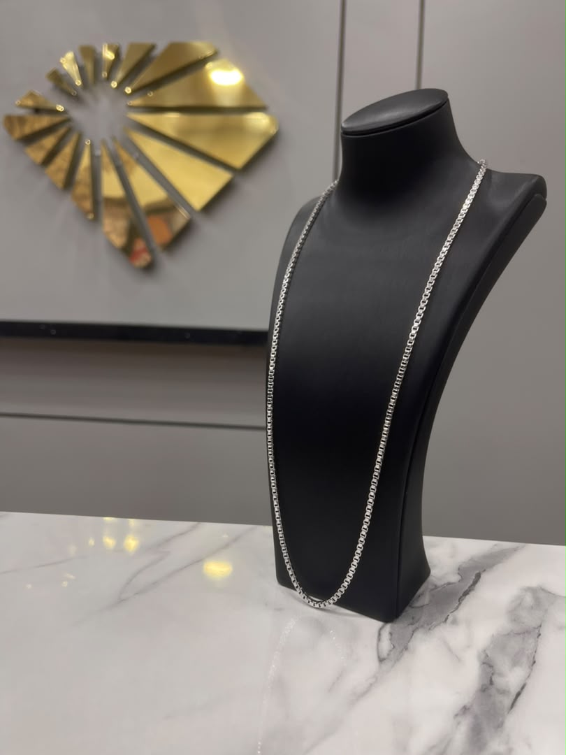 Cadena Tejido Veneciano en Plata