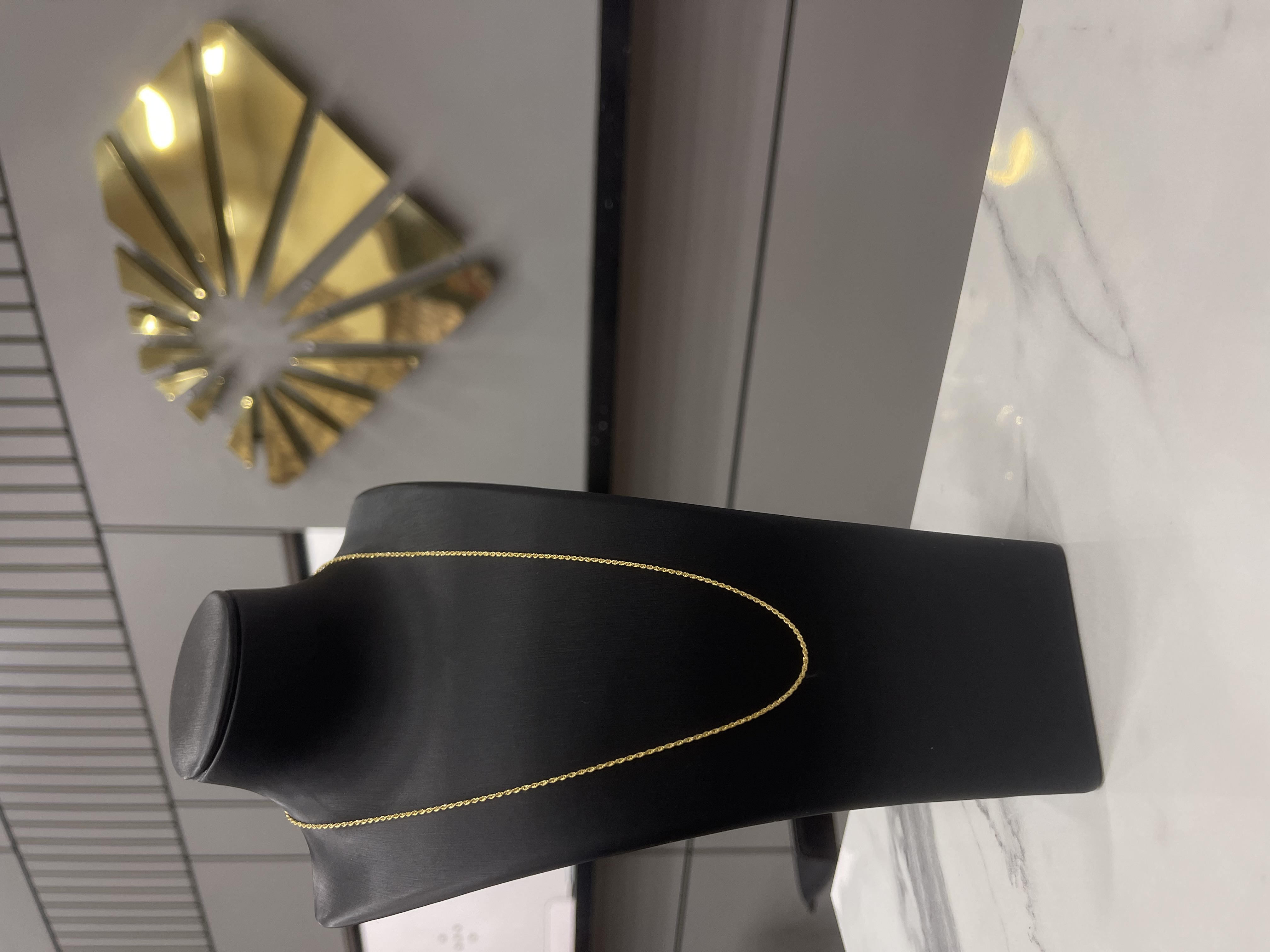 Cadena Tejido Cordón en Oro