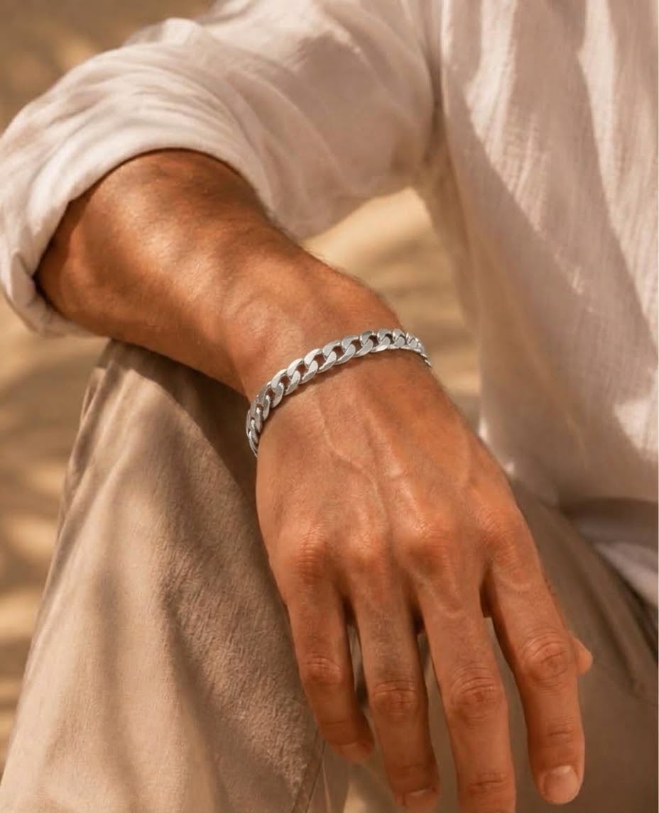 Pulseras de plata para caballero