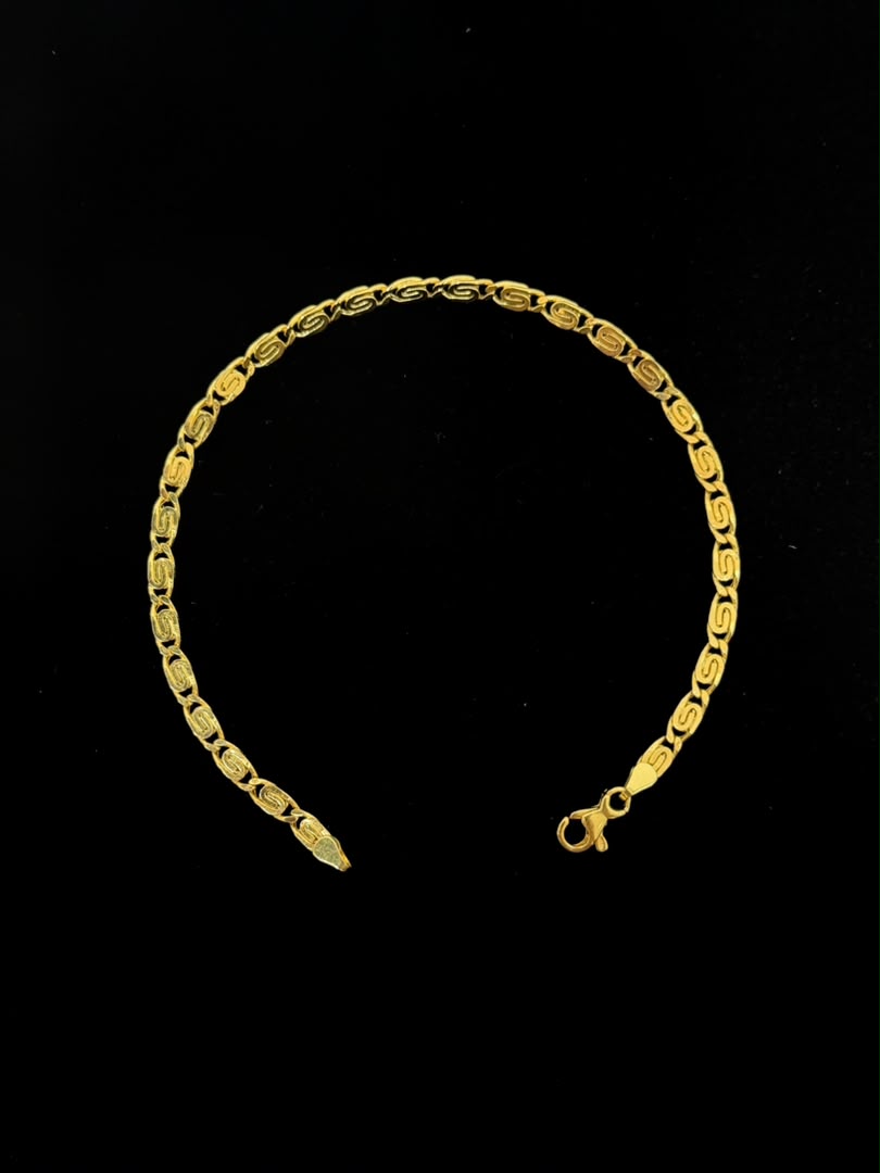 Pulsera Tejido Caracol en Oro