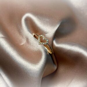 Anillo De Corazón Con Circones