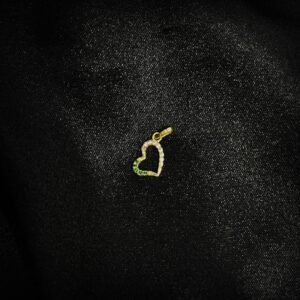 Corazón Con Circones Verdes Y Blancos